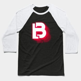 text effect red neon letter B apparel Baseball T-Shirt